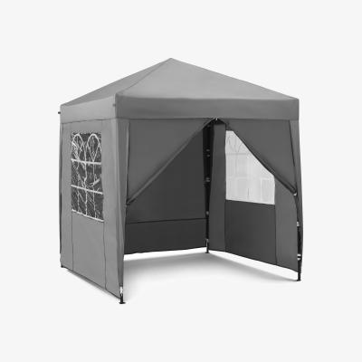 The Range 2m Heavy Duty Pop Up Gazebo with Sides for Garden - Grey