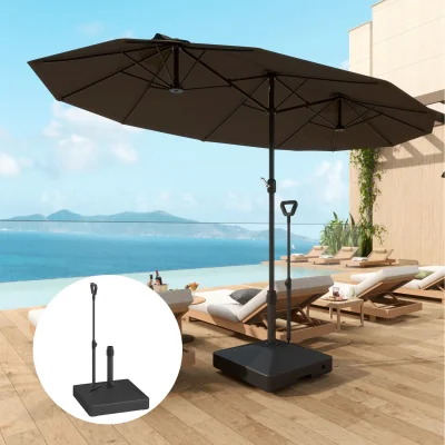 The Range Outsunny Sand or Water Filled Garden Parasol Base Stand - Black