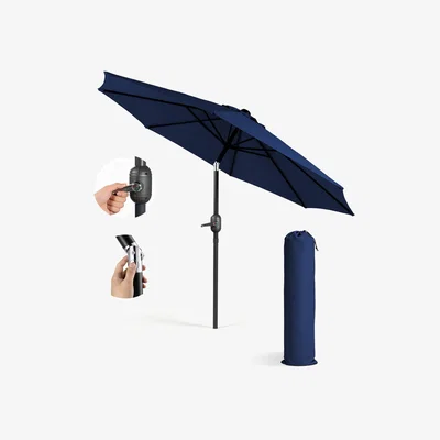 The Range Tilting Parasol Umbrella - Navy