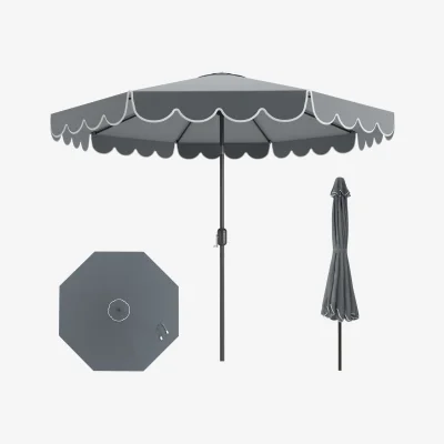 The Range Double-Tiered Sun-Protective Umbrella - Grey