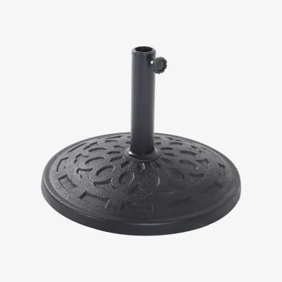 The Range Lifeideas Resin Round Parasol Base Style B - Black
