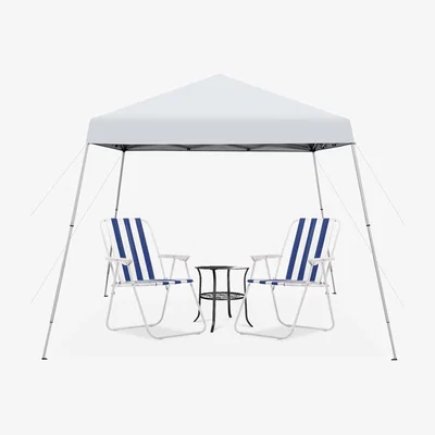 The Range Costway 10x10ft Outdoor Instant Pop-up Canopy Folding Canopy Tent  - White