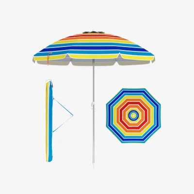 The Range UPF50+ Portable Beach Umbrella - Multicolour