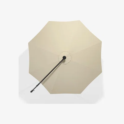 The Range 32 Solar Lights Parasol Garden Umbrella With Wheel Base - Beige