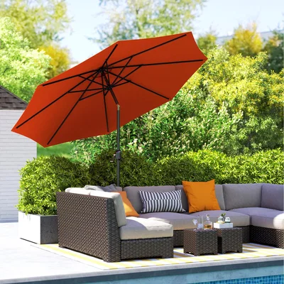 The Range Outsunny Parasol Patio Umbrella - Orange