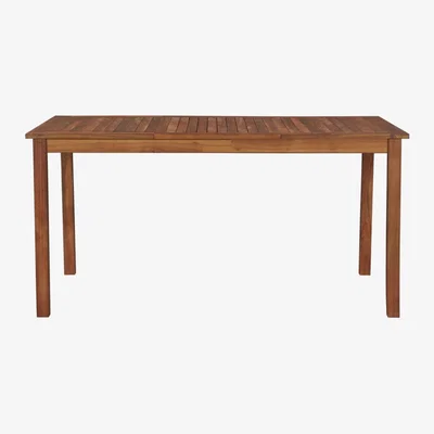 The Range Outdoor Garden Dining Table With Parasol Hole - Brown
