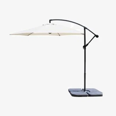The Range Ross James Luxury Garden Furniture Parasol with Base Weights - Beige / 3m