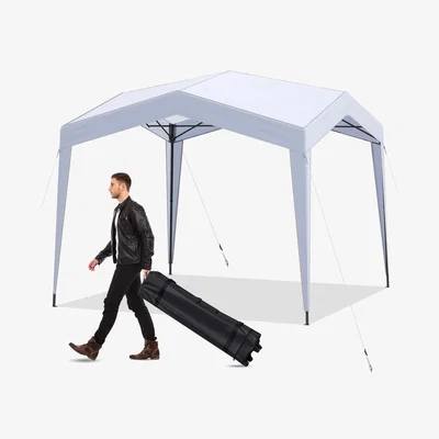 The Range Pop up Canopy Tent with Wheeled Bag - White