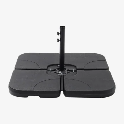 The Range Plastic Freestanding Parasol Base with Cross Base - Black