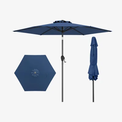The Range Heavy Duty Patio Market Umbrella - Blue