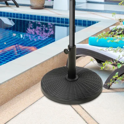 The Range Outsunny Round Cement Parasol Base 84D-044V00BK - Black