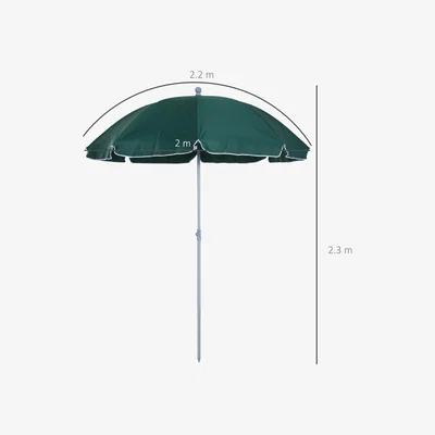 The Range Beach Umbrella Parasol - Green