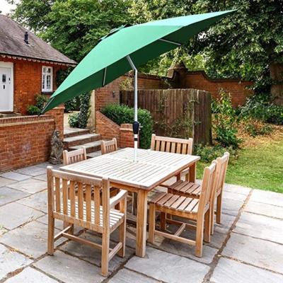 The Range GlamHaus Garden Parasol Tilting Umbrella Green With Protective Cover - Green