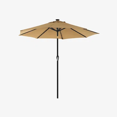 The Range SONGMICS LED Parasol with UV Protection and Tilt - Bronze