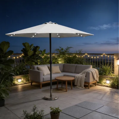 The Range Abrihome Patio Umbrella Classic Parasol Sun for Garden - Beige