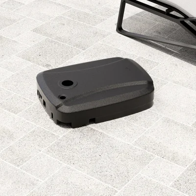 The Range Mobile Water and Sand Filled Parasol Base - Black