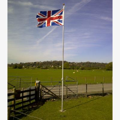 The Range Aluminium Flagpole 20ft with 2 Flags Union Jack and England Flag - Multi
