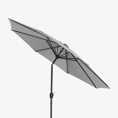 The Range Lifeideas 3m Rotating Garden Parasol - Light Grey