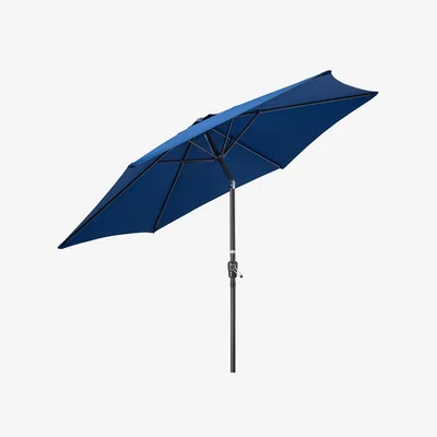 The Range Tilting Garden Parasol Umbrella - Navy Blue / 270cm