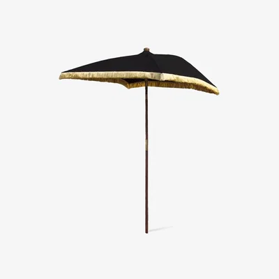Rockett St George Black Square Printed Parasol