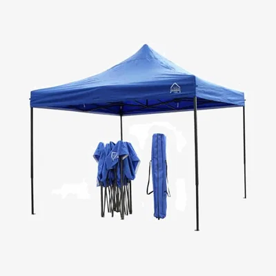 The Range 3x3 Pop Up Gazebo - White - Royal Blue