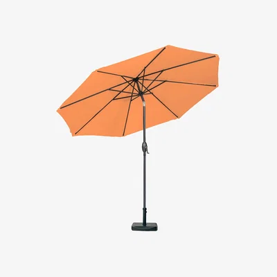 The Range ORANGE 3m Powder Coated Crank and Tilt Parasol (38mm Pole, 8 Ribs) - Orange