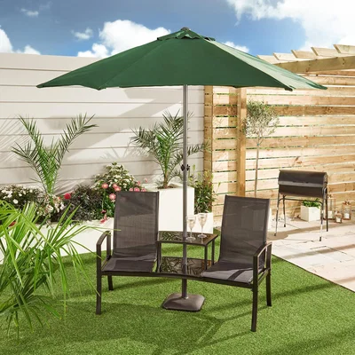 The Range 2.7m 6 Rib Parasol - Green