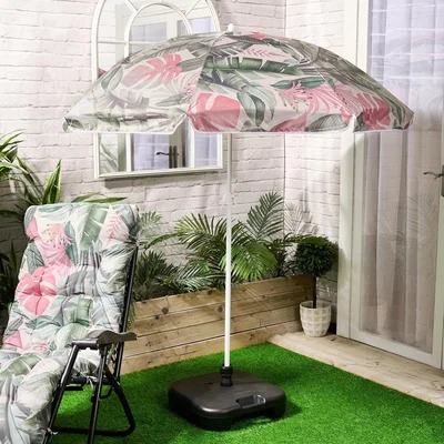 The Range Outdoor Tropical Sun Shade Parasol - Green