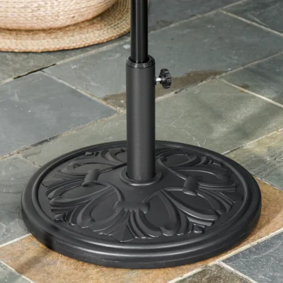 The Range 13kg Heavy Duty Round Parasol Base Cement Stand - Black