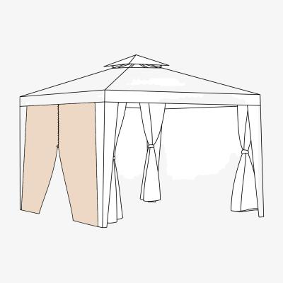 The Range Replacement Garden Gazebo Side Panels - Green / Door