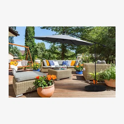 The Range 3m Multi-function Parasol  - White