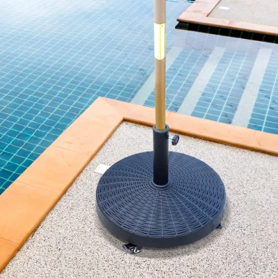 The Range Resin Patio Umbrella Base Parasol Stand - Black