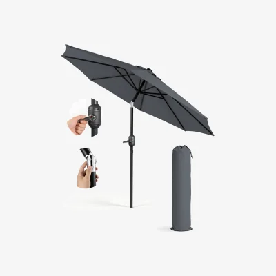 The Range 2.7M Tilting Parasol Umbrella - Grey