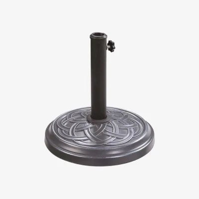 The Range 12kg Metal Effect Parasol Base for Garden Patio Parasol - Black