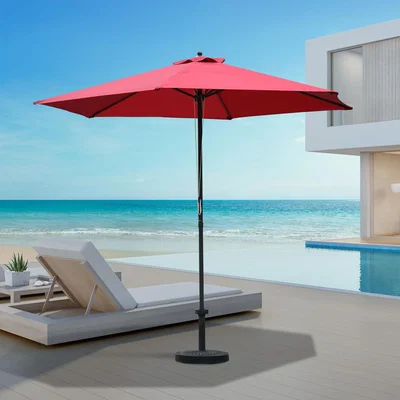 The Range Dia2.8m Patio Umbrella Parasol - Wine Red