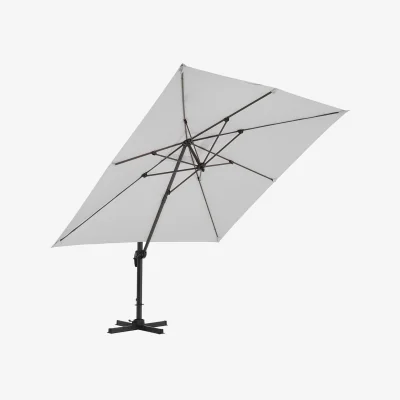 The Range Lifeideas Square Cantilever Garden Parasol - Light Grey