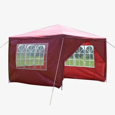 The Range Gazebo Canopy Garden Party Tent - red