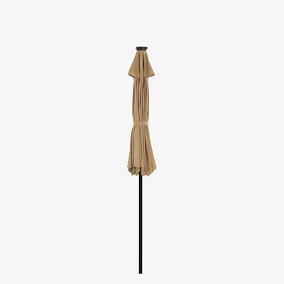 The Range SONGMICS Solar-Powered LED Garden Parasol Umbrella - Bronze