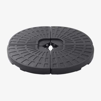 The Range Heavy-Duty 4-Piece Parasol Base with HDPE Build - Black