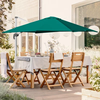 The Range Square 3m Patio Parasol - Green