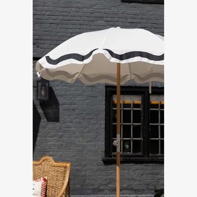 Rockett St George Luxe Charcoal Wave Beach Parasol