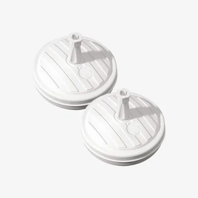 The Range Parasol Base Stand 13L, Set of 2 ¿ Round, Fill with Water or Sand - White