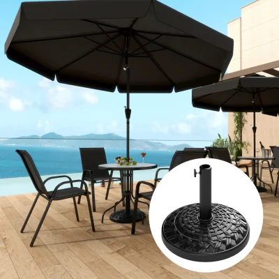 The Range Outsunny 12kg Garden Parasol Base - Black