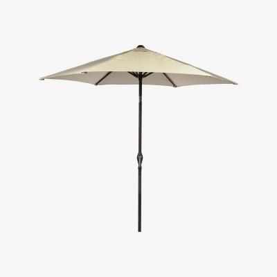 The Range Bracken Outdoors Ecru 3m Crank and Tilt Round Garden Parasol Graphite pole - Round