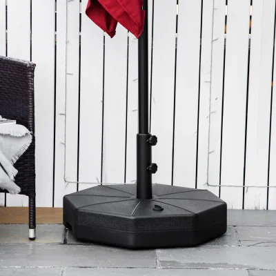 The Range Octagonal Garden Parasol Base - Black