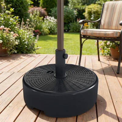 The Range Outsunny Parasol Base 22kg Sand Filled - Black