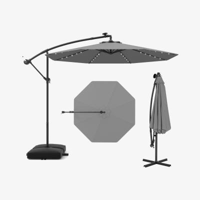 The Range Hanging Offset Umbrella - Grey