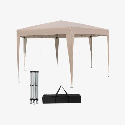 The Range Hexagonal Pop-Up Canopy Tent - Brown
