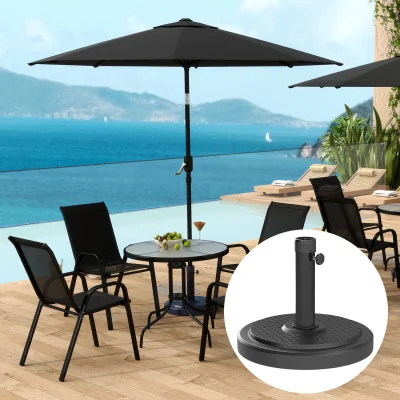 The Range Outsunny 22kg Garden Parasol Base - Black