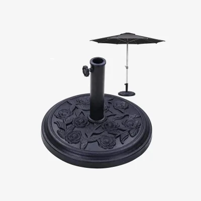 The Range Floral Rose Parasol Base  - Black